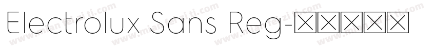 Electrolux Sans Reg字体转换